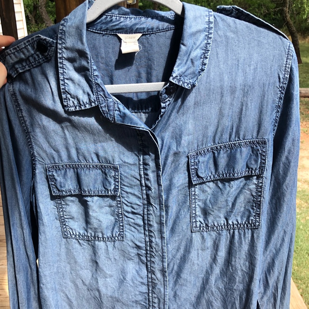 jcrew denim button down